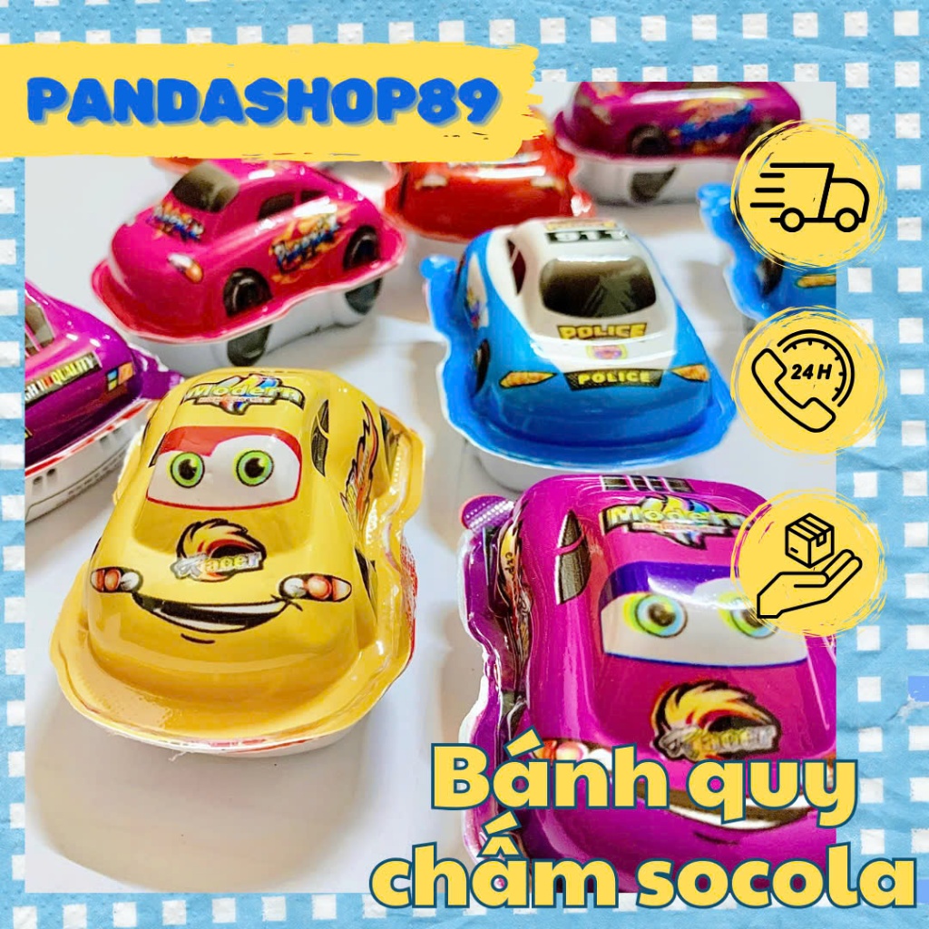 Bánh quy chấm socola ô tô đồ chơi (hộp 10g)