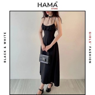ĐẦM LỤA MAXI HAMA STORE H66 - HAI DÂY HỞ LƯNG SEXY