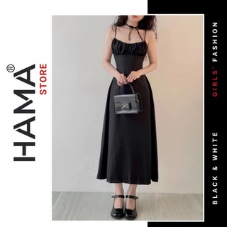 ĐẦM LỤA MAXI HAMA STORE H66 - HAI DÂY HỞ LƯNG SEXY