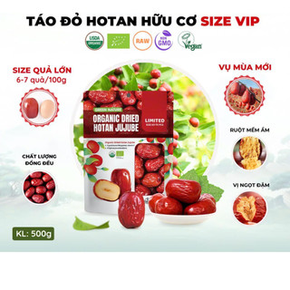  Táo Đỏ Hữu Cơ Green Nature  C'lavie  Organic Life 500gr Organic Jujube Fruit 