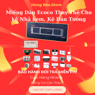 Miếng Dán Ecoco Thay Thế Cho kệ Nhả kem, Kệ Dán Tường, Móc Treo Chịu Lực Inox, Thay Thế Dự Phòng