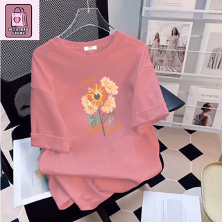 Áo thun nữ , áo nữ phông  in hình bông hoa  chất liệu  cotton co giãn bốn chiều mềm mại thoải mái khi mặc hàng ngày