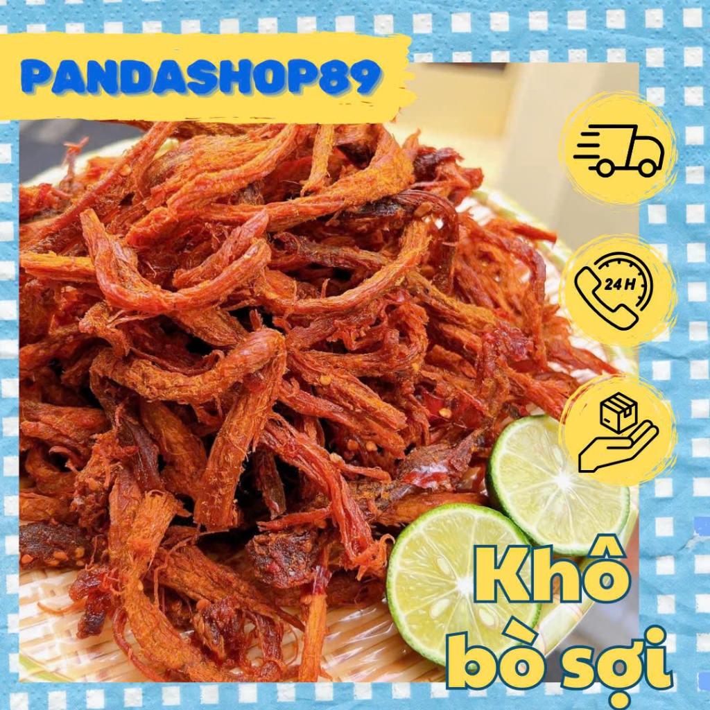 500g thịt khô bò sợi, thịt gà giả bò sấy khô ăn liền