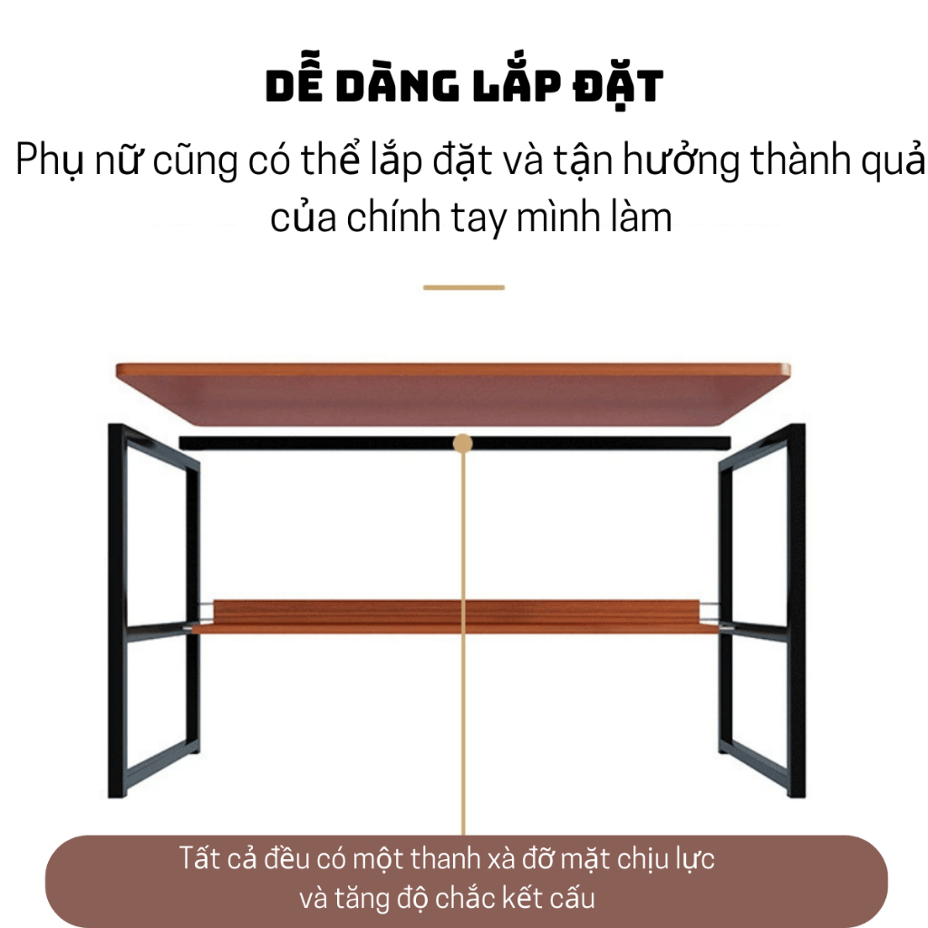 Bàn Học Có Kệ Lửng Gỗ MDF – Chân Sắt Vuông 2.5x2.5 – Bền Đẹp, Tiện Lợi Cho Sinh Viên | BigBuy360 - bigbuy360.vn