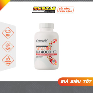 OstroVit Vitamin D3 4000 + K2  110 viên  Hỗ Trợ Hệ Miễn Dịch Giúp Xương Răng Chắc Khỏe | Nhập Khẩu Ba Lan 