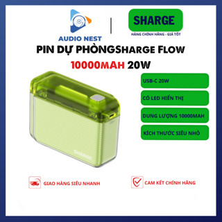 Pin Sạc Dự Phòng LED Sharge Flow của Shargeek 10000mAh 20W hỗ trợ USB-C - Bảo Hành 6 Tháng.
