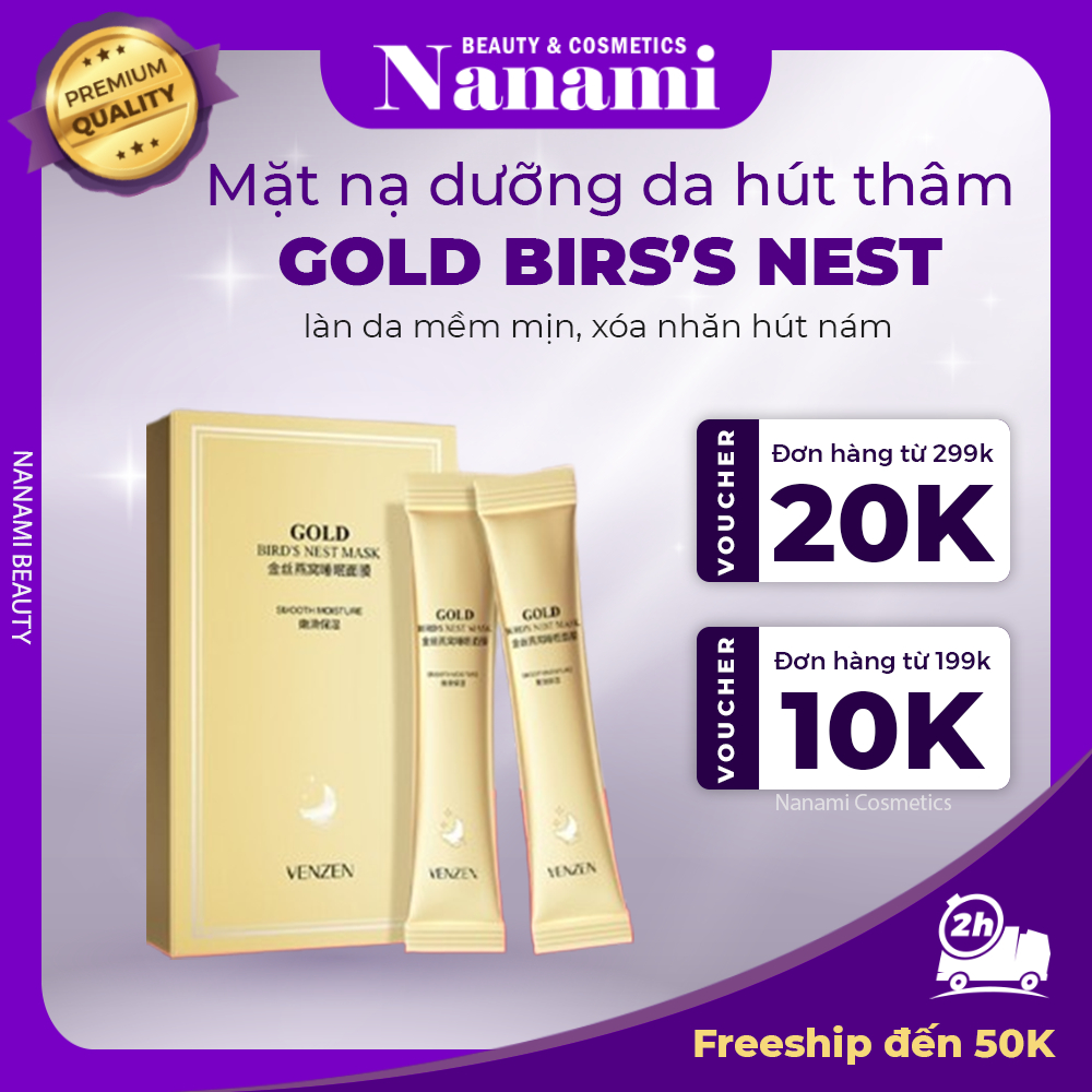 Mặt Nạ Ngủ Collagen Dưỡng Sáng Da GOLD BIRD'S NEST MASK –  Mask GOLD BIRD'S NEST Làn Da Mềm Mịn, Xóa