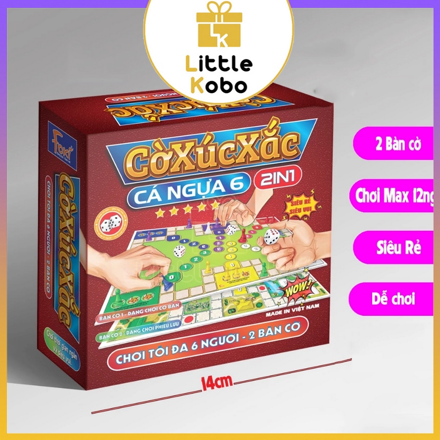 [Foxi] Cờ Xúc Xắc Cá Ngựa 6 Người Chơi Foxi Cờ Đua Ngựa Hàng Độc Đồ Chơi Trí Tuệ Trẻ Em Tư Duy