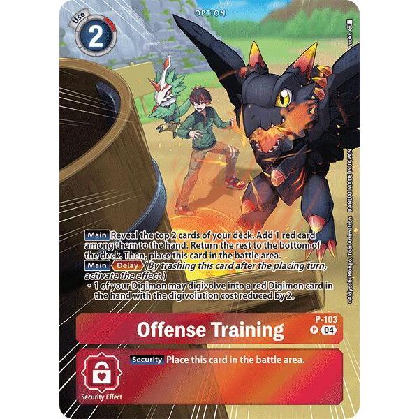 Thẻ Bài Digimon Mã P-103 - Offense Training (Starter Deck 18 Exclusive) - Option - Promo
