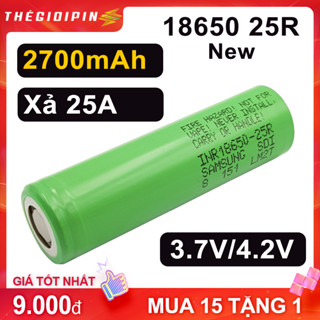 Pin 18650 Samsung 25r mới - 2500mAh, 3.7v xả cao 30A , Mua 15 tặng 1, Freeship