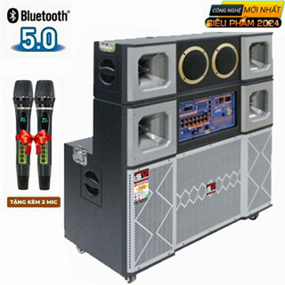 Loa Kéo Karaoke 4 Tấc Đôi Gập [ Trả Góp 0% ] | Bass 40 Đôi SV-215 ( Màu Xám ) Công Suất 3800w ds1i