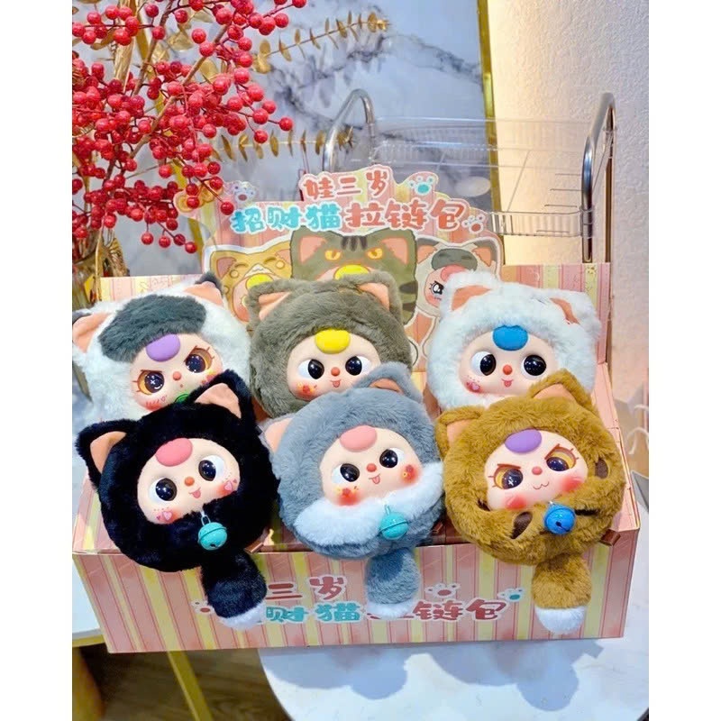 [SẴN] Baby Three Lucky Cat - Mèo Thần Tài Hộp Quà Blind Box - Gấu bông