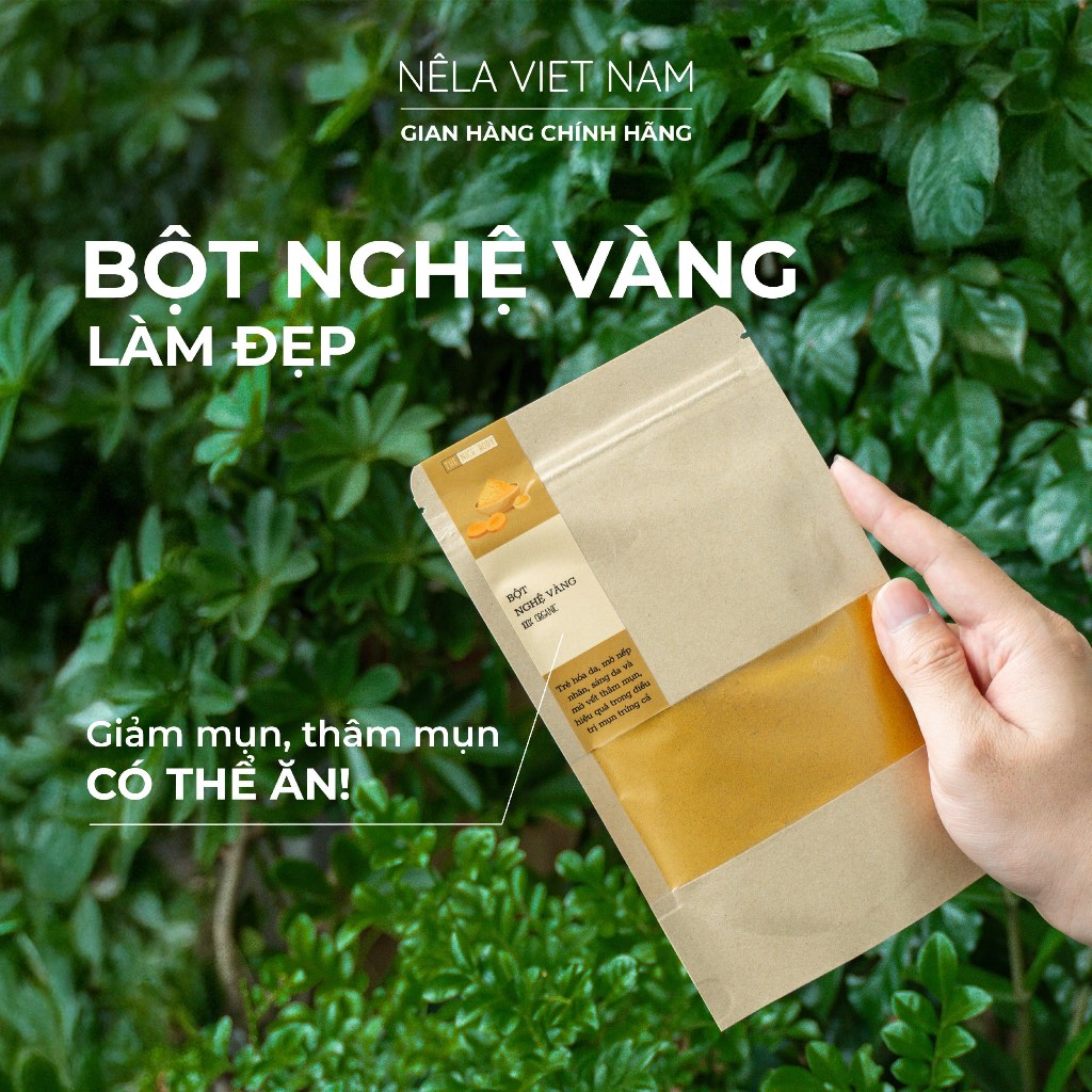 Bột Nghệ Vàng NẾP LÀNG VIỆT Nam Đắp Mặt Nạ Giảm Thâm Mụn Trứng Cá Chống Oxy Hoá Dưỡng Da