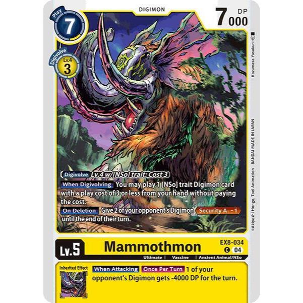 Thẻ Bài Digimon Mã EX8-034 - Mammothmon - Digimon - Common