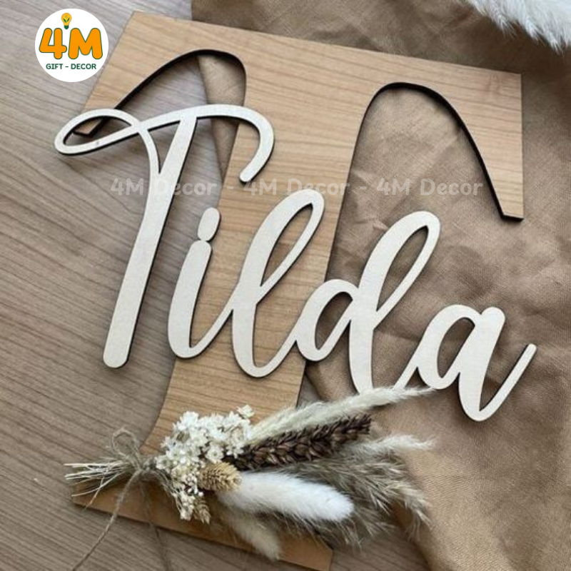 Chữ gỗ dán tường trang trí chất lượng cao cấp, chữ thiết kế tên theo yêu cầu decor mới lạ hottrend