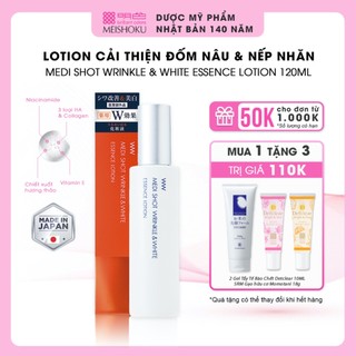 Lotion cải thiện nếp nhăn và dưỡng trắng Meishoku Medi Shot Wrinkle & White essence lotion 120ml
