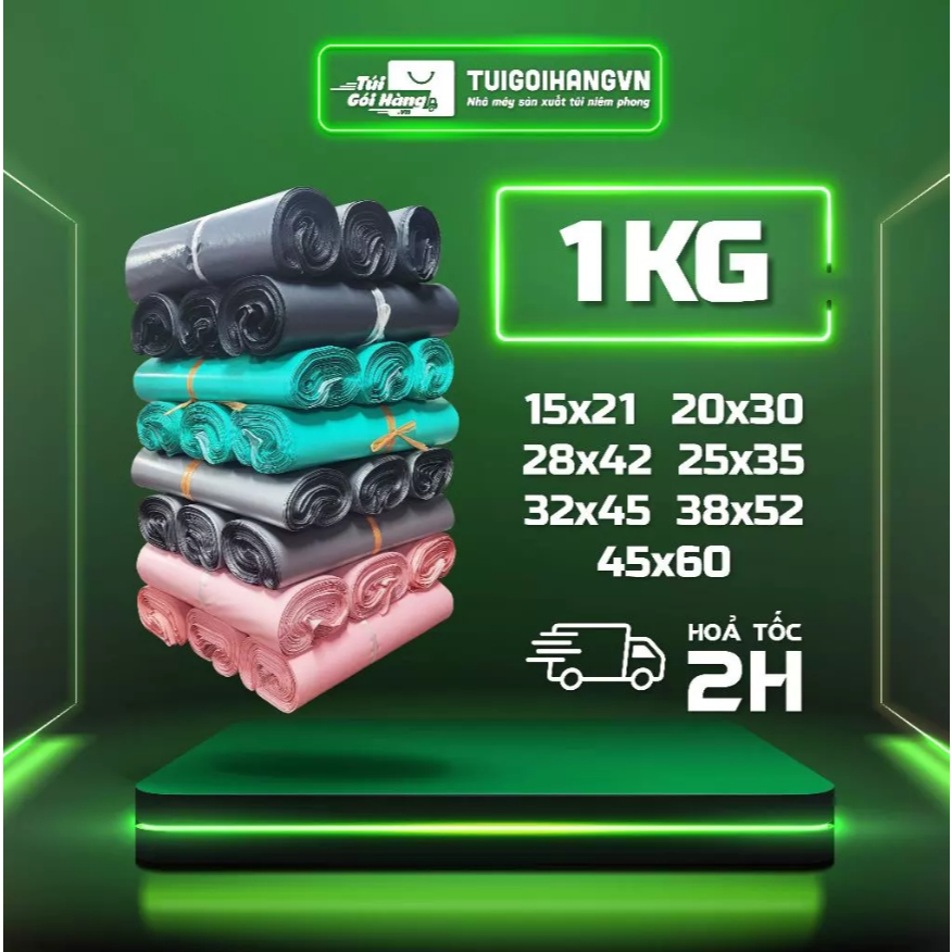 1Kg Túi Gói Hàng - Túi Niêm Phong Siêu Dai Siêu Rẻ Đủ Size Giao Hỏa Tốc