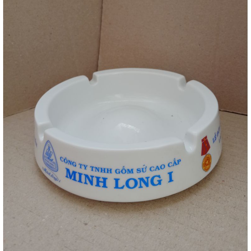Gạt tàn cao cấp 15cm gốm sứ Minh Long - gạt tàn sứ minh long