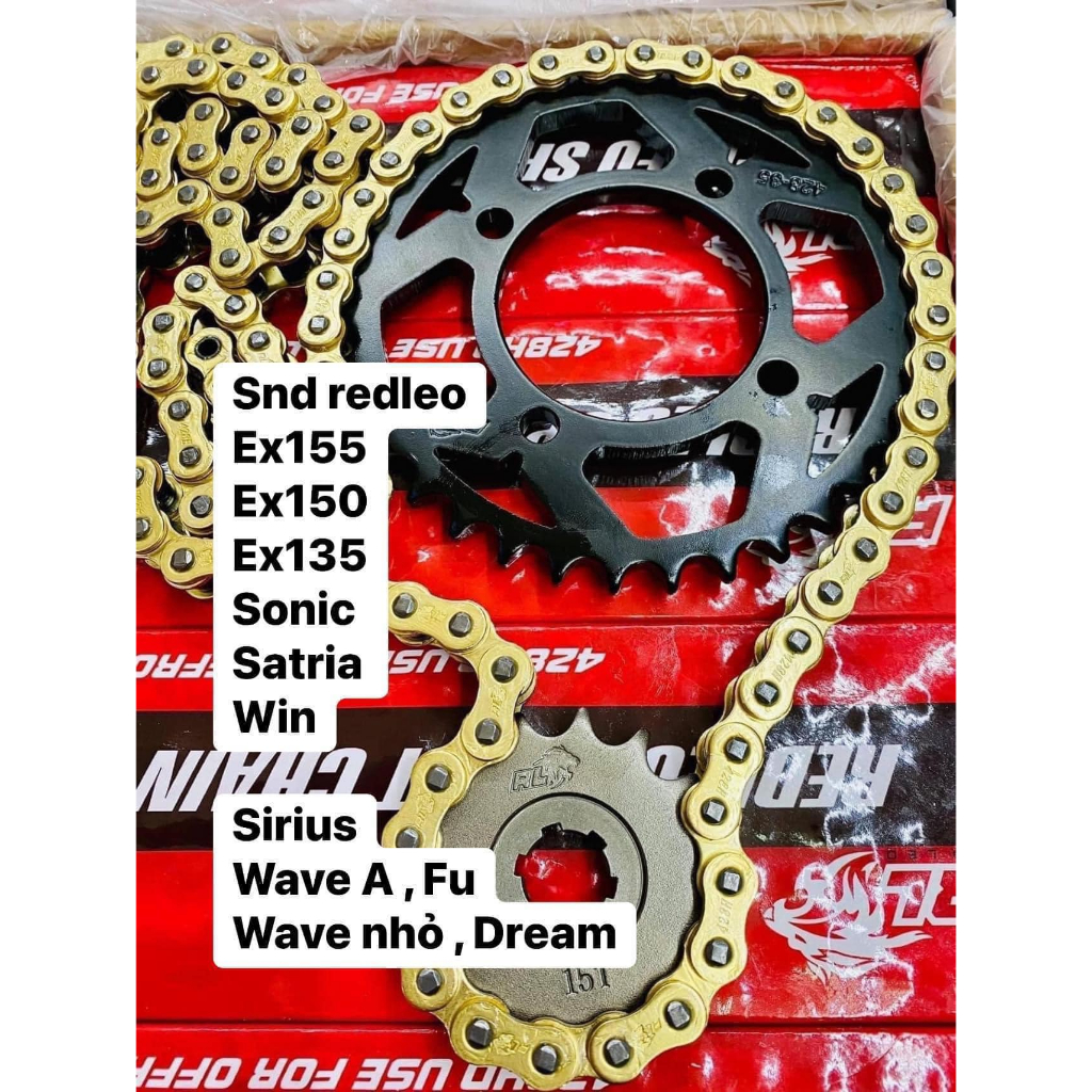 Nhông sên dĩa NSD Redleo cho các dòng xe Exciter 150, Exicter 155, Winner X, WINNER, SONIC, Raider, 