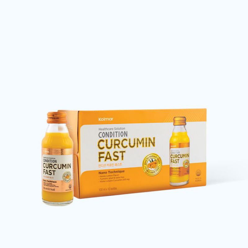 Nước uống Kolmar Tinh Nghệ Condition Curcumin Fast giúp giảm viêm loét dạ dày (100ml)