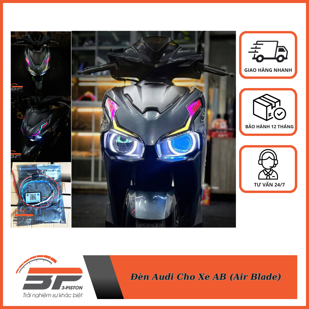 Phôi Đèn Audi A11 Cho Xe AB (Air Blade) - BH 12 tháng