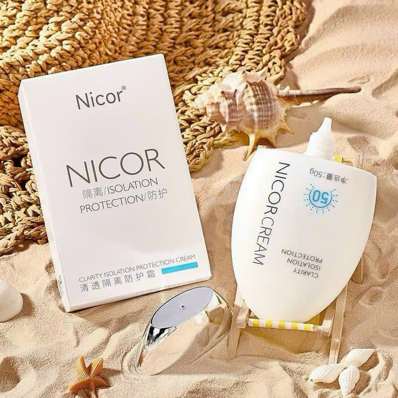Kem chống nắng Nicor chống nắng nâng tông kiềm dầu bảo vệ da spf 50+