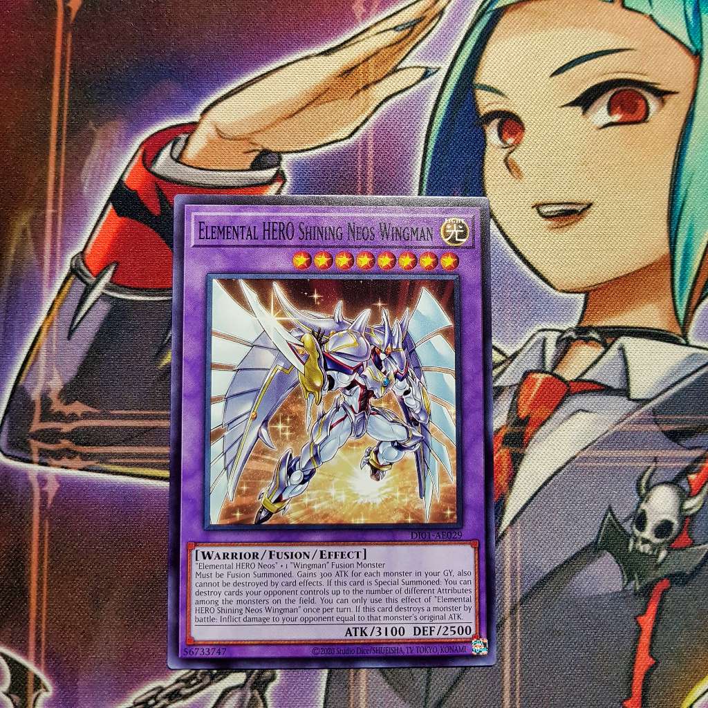 Thẻ bài Yugioh chính hãng | Elemental HERO Shining Neos Wingman (AE) | Common.