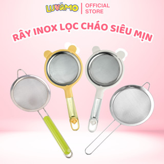 Rây lọc inox lọc cháo đồ ăn dặm cán xanh siêu mịn cho bé luvamo AD43