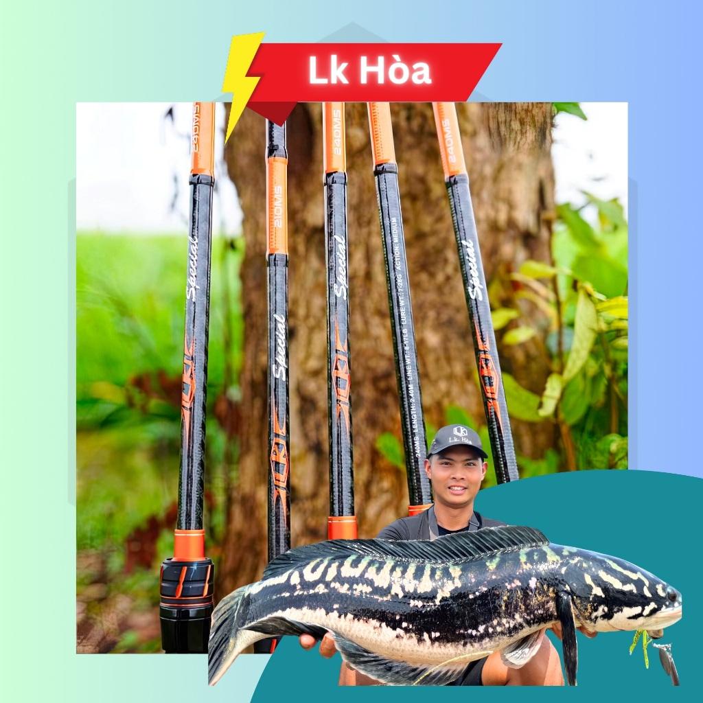 [LK HÒA] (TẶNG 01 DÙ ĐEN LK) CẦN CÂU CHUYÊN LURE LK SPECIAL PHIÊN BẢN CÁ MẬP, CẦN CÂU LURE SPECIAL