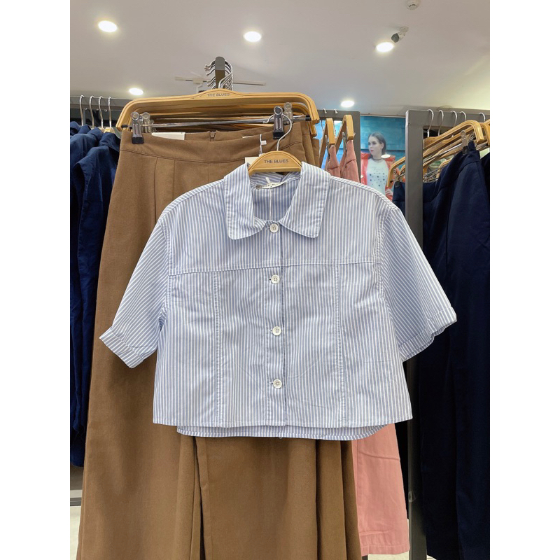 #The Blues - Áo Sơ-mi Kiểu Nữ Cổ Lá Sen N60 #BLUE EXCHANGE#.