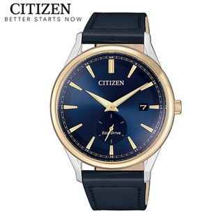Đồng hồ nam citizen eco-drive dây da bv1114-18l - mặt xanh