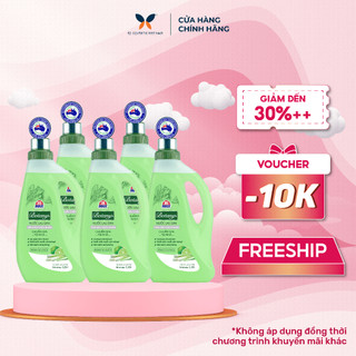 Bộ 5 Chai Nước Lau Sàn 365 Max Botany Tinh Dầu Sả Chanh 1.25L làm sạch bóng sàn nhà, ngăn côn trùng, an toàn cho da bé