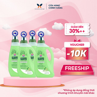 Bộ 4 Chai Nước Lau Sàn 365 Max Botany Tinh Dầu Sả Chanh 1.25L làm sạch bóng sàn nhà, ngăn côn trùng, an toàn cho da bé