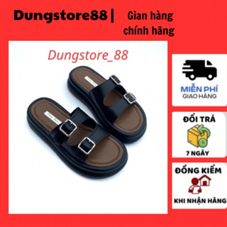  Dép nữ Sandal đế cao 2 quai ngang khoá cài sang chảnh DUNGSTORE mẫu mới cực hot 
