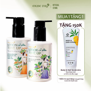 Kem Dưỡng Trắng Body Lotion Tone Up Thuần Chay MUSEDAY Make Up Body Nâng Tone, Chống Nắng 200ml