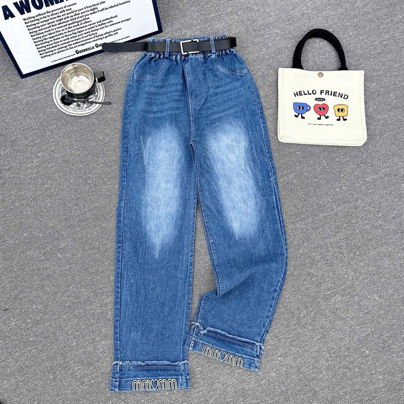 quần jean xuống cho bé gái 30kg đến 45kg 139k