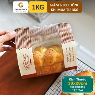 1kg Túi Đựng Bánh Mì Hoa Cúc Ngang Nilon Có Thể Hàn Nhiệt [Gold Pack Việt Nam]