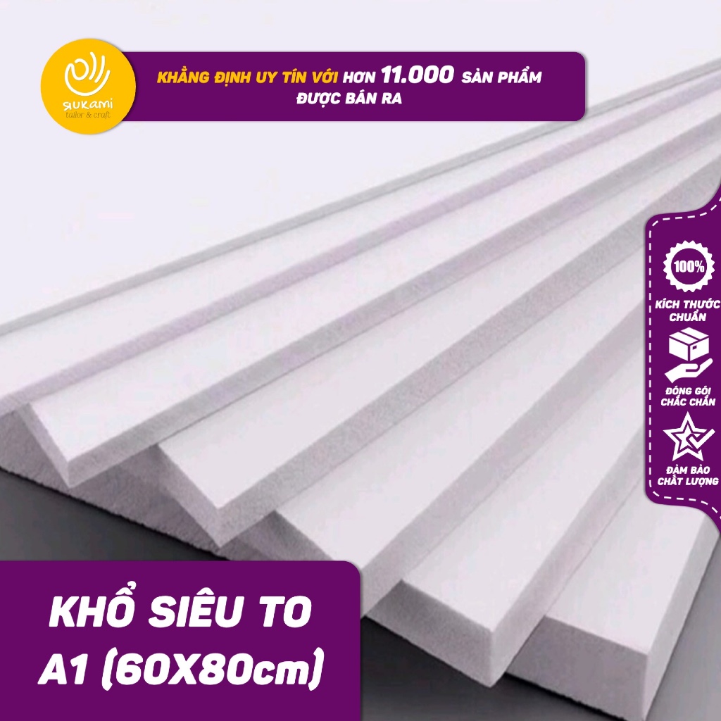 Bìa mô hình Foamex/fomex/formex/form loại siêu to A1 (60x80cm) làm mô hình dày từ 2mm đến 15mm