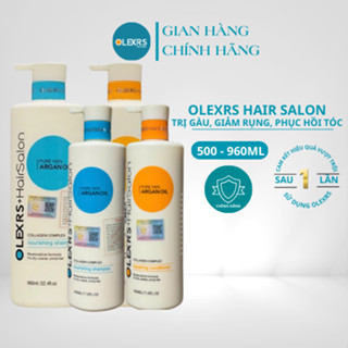 Dầu Gội Xả Olexrs Hair Salon 500ml - 960ml Phục Hồi Tóc Khô Xơ Chẻ Ngọn Giảm Rụng Kích Mọc Tóc Mềm Mượt