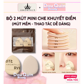 Bộ 2 Mút Che Khuyết Điểm AMORTALS Cỡ Nhỏ Dùng Để Trang Điểm Ướt Và Khô Tiện Lợi DD04 -Dou Beauty
