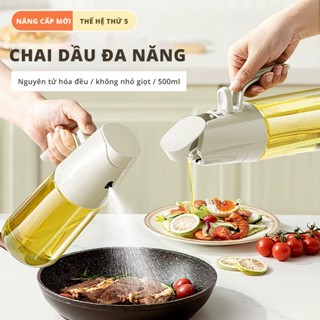 Lọ Đựng Dầu Ăn ,Lọ Xịt Dầu Ăn ,Lọ Nước Tương Nước Mắm Nắp Đậy Tự Mở Thông Minh 500 ML