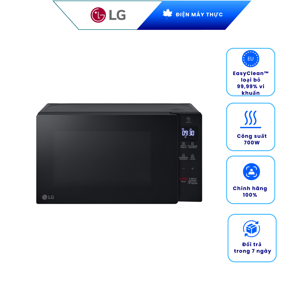Lò Vi Sóng LG NeoChef MS2032GAS dung tích 20L - Màu đen, tiện lợi và hiện đại
