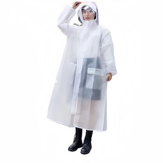 Áo Mưa Măng Tô Trong Suốt Có Khoá Kèm Khúc Cài Phía Ngoài Chống Mưa Bão Chống Thấm Nước Tuyệt Đối