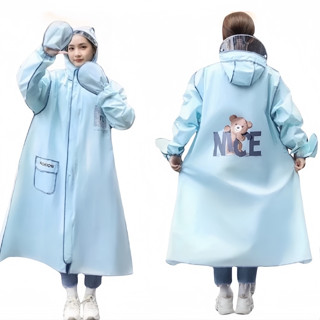 Áo mưa thời trang hình gấu nice có khoá kéo tiện lợi 4 màu hotrend [ HÀNG TỐT ]