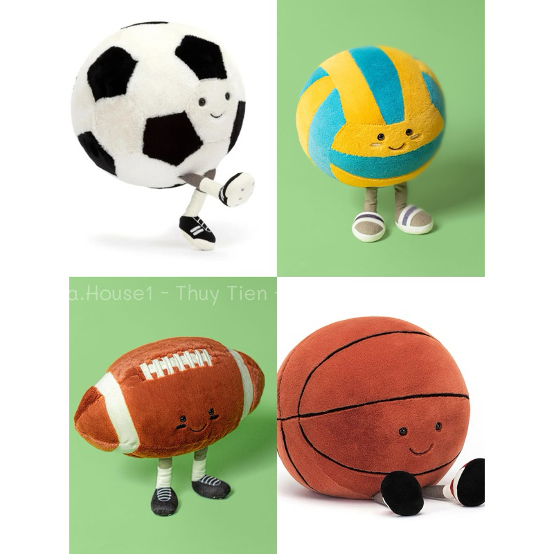 JELLYCAT BÓNG RỔ BÓNG ĐÁ