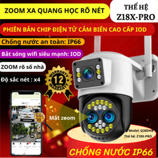 Camera YOOSEE ngoài trời Q26DHB  Zoom xa 16MPX rõ nét  Camera 3 Mắt , IP66, Xem đêm có màu - Đàm Thoại 2 Chiều