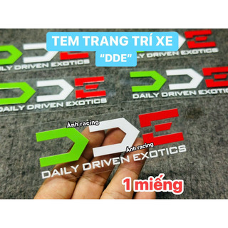 TEM TRANG TRÍ XE “DDE” Nổi ( LỘT ĐƯỢC)
