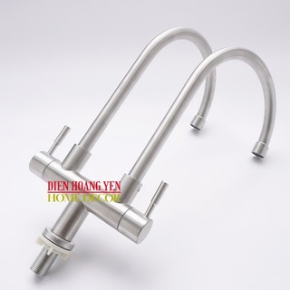 Vòi rửa chén Vòi rửa bát đôi inox 304 dùng nước lạnh