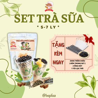 Set Pha Trà Sữa 21 mùi Săn quà đơn 12-15 ly TẶNG, trân châu,túi lọc trà, ống hút và chai nhựa pet dễ thương Bếp Lisa