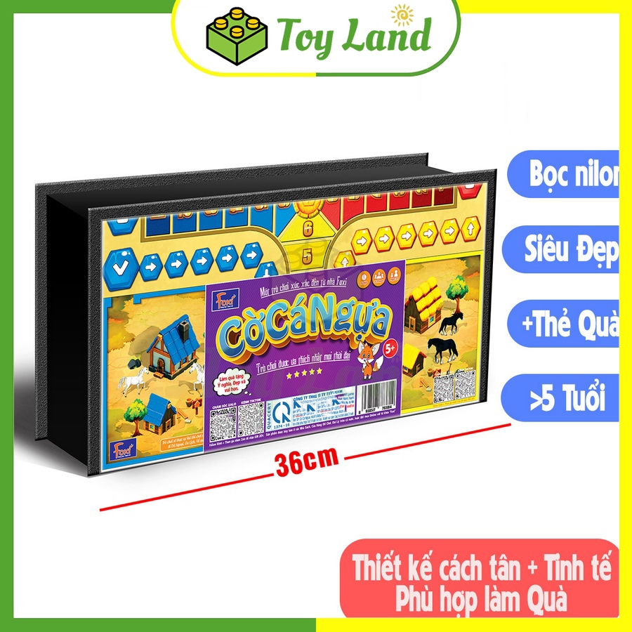 [Foxi] Cờ Cá Ngựa Foxi Thường Size Lớn 36cm Chính Hãng Boardgame Đua Ngựa Đồ Chơi Ngày Tết Gấp Gọn